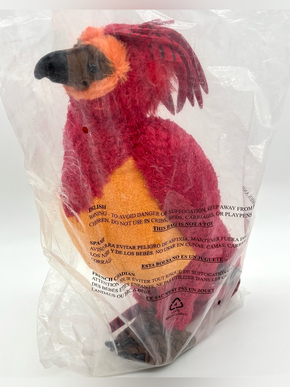 Wizarding World Harry Potter Fawkes Phoenix Plush 14” NIP Collectible Red Bird